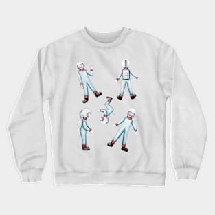 Retro Astronauts Crewneck Sweatshirt